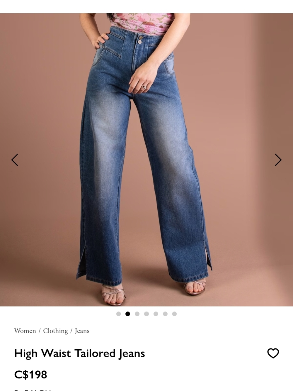Balou High-Rise Faded Blue Wide-Leg Jeans